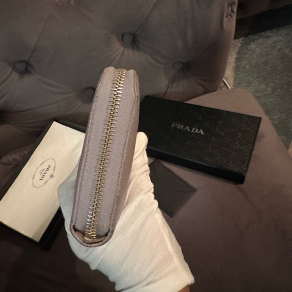 PRADA Saffian Zip Around Long Wallet Leather lavender - Picture 11 of 17